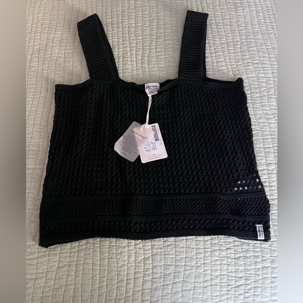 Rhythm Black crochet top
